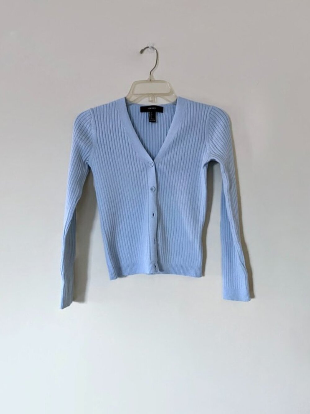 FOREVER 21 Sky blue cardigan, Button down sweater ✿